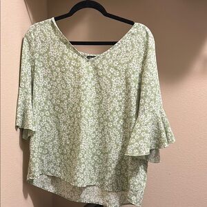 Floral Green Women's Top
